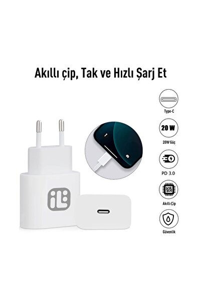 Opiunte İphone Uyumlu 20w Hızlı Şarj Aleti | Adaptör Kablo Seti 6-7-8-x-11-12-13-14 Serileri