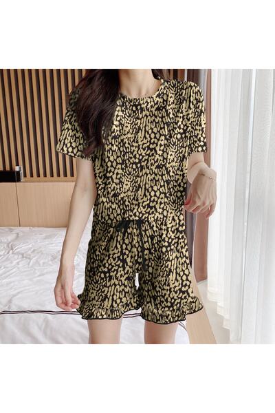 PEMBİŞ HOMEWEAR Σετ σορτς Aden Leopard Supersoft