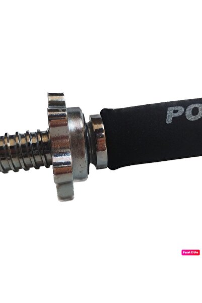 Povit 35 Cm İçi Dolu Kısa Krom Bar Tahribat Önleyici Sünger Tutamaçlı 1660 Gram Düz Bar (Tek)