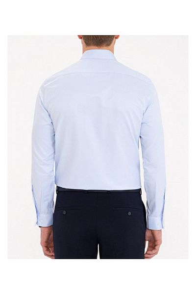 Pierre Cardin ΠΙΕΡ ΚΑΡΔΙΝ ΑΝΟΙΧΤΟ ΜΠΛΕ SLIM FIT ΠΟΥΚΑΜΙΣΟ