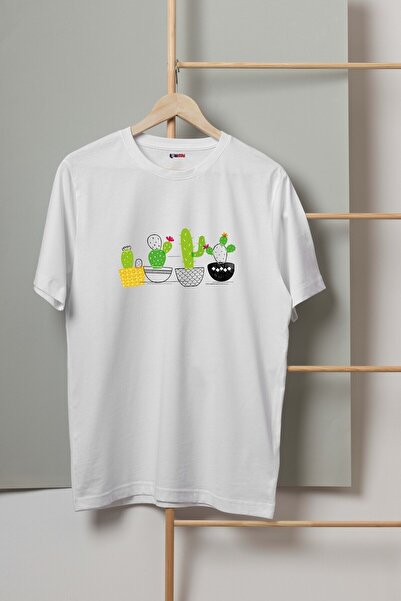 HOBİMOBİ Ženska majica sa 4-dijelnim printom kaktusa