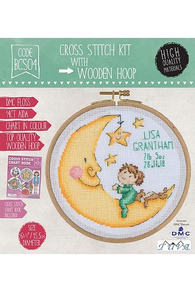 LİLYHOBBYLAND Cross Stitch Wooden Pulley Kit 15.5 cm