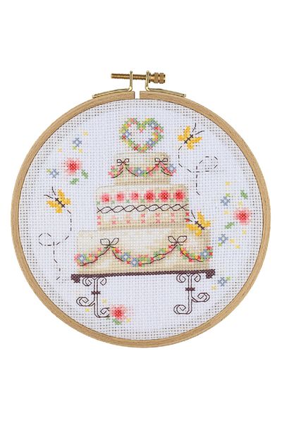 LİLYHOBBYLAND Cross Stitch Wooden Pulley Kit 15.5 cm