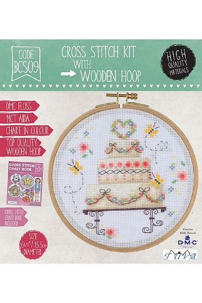 LİLYHOBBYLAND Cross Stitch Wooden Pulley Kit 15.5 cm