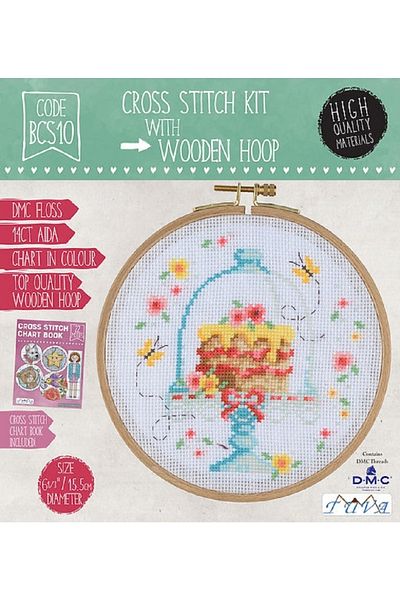 LİLYHOBBYLAND Cross Stitch Wooden Pulley Kit 15.5 cm