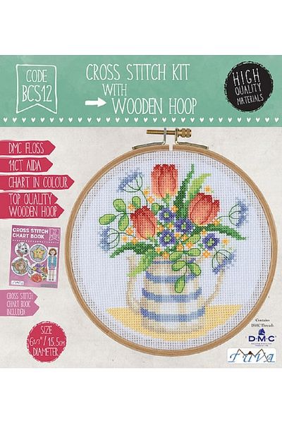 LİLYHOBBYLAND Cross Stitch Wooden Pulley Kit 15.5 cm