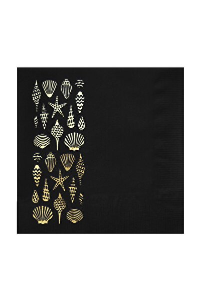 Story 33 × 33 سم صدف ورق ذهبي منقوش بحري 16 قطعة من المناديل الورقية الملونة ...