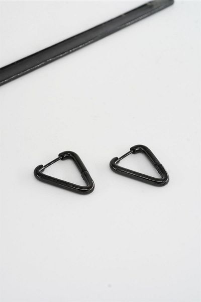 By Zeyna Aksesuar Women's 316 L Stainless Steel 2 cm Triangle Model Earrings