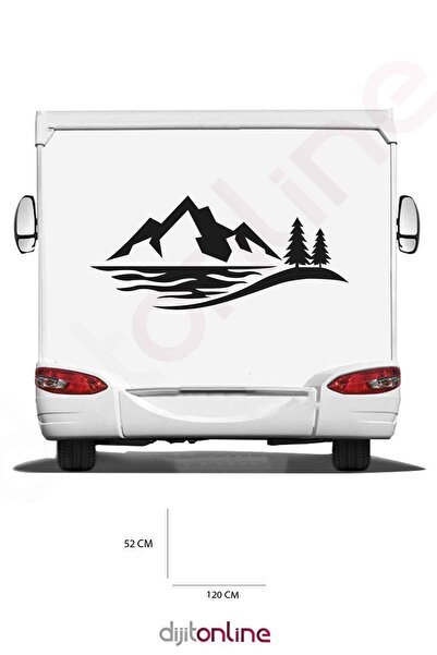 Dijitonline ملصق جبل القافلة - ملصق شجرة - ملصق بحري - 120x52 سم