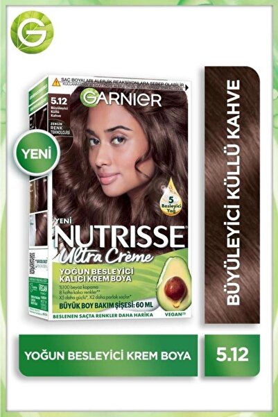 Garnier Nutrisse Ultra Krem Saç Boyası 5.12 BÜYÜLEYİCİ KÜLLÜ
