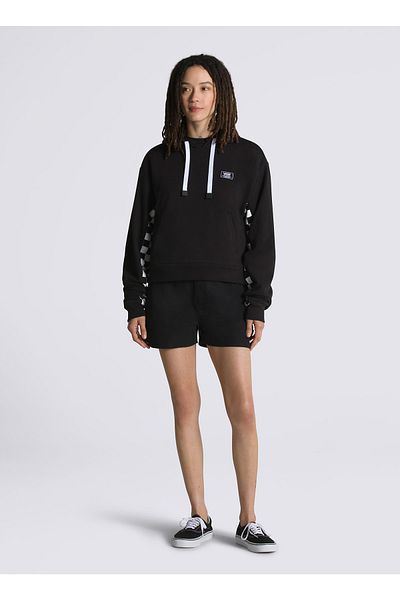 Vans Women's Round Neck Black Sweatshirt VN00045DBLK1 BOOM BOOM CHECK IT