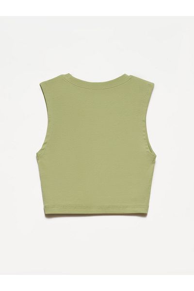 Dilvin 30125 Crop Top-Çağla