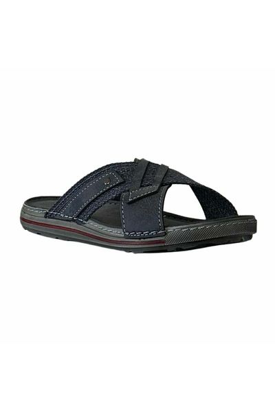 GEZER 12984,00 Ανδρικές παντόφλες Navy Blue/Grey