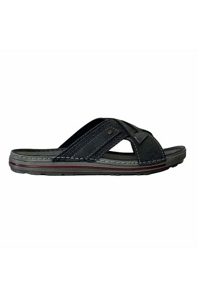 GEZER 12984,00 Ανδρικές παντόφλες Navy Blue/Grey