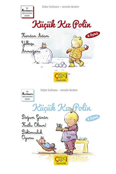 ÇOKİ Yayıncılık 0-3 Yaş Çocuklar İçin Küçük Kız Polin Serisi Her Kitap 2 Öykü...