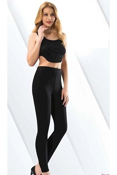 KOTA Kadın Penye Elastan Düz Tayt 2 adet aynı renk