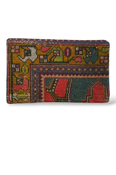 Ottoman Pouffe Art Deco Bohem Eskitme Özel Seri Halı El Dokuması Vintage Kırl...