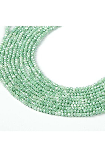 yfhobi 1 DİZİ (40 cm - 130 Adet)- 4 mm YASSI KRİSTAL CAM BONCUK, MAT JANJANLI...