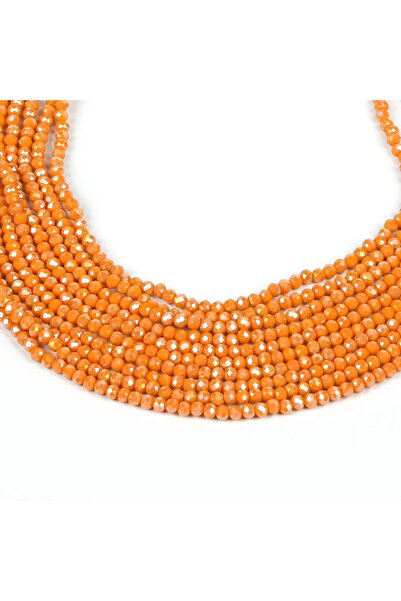 yfhobi 1 DİZİ (40 cm - 130 Adet)- 4 mm YASSI KRİSTAL CAM BONCUK, MAT JANJANLI...