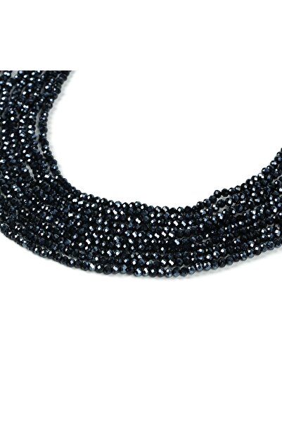 yfhobi 1 DİZİ (40 cm - 130 Adet)- 4 mm YASSI KRİSTAL CAM BONCUK, MAT JANJANLI...