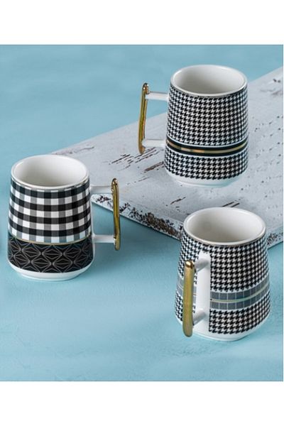 ACAR LUXURY PORCELAIN 6-PIECE MUG CUP SET