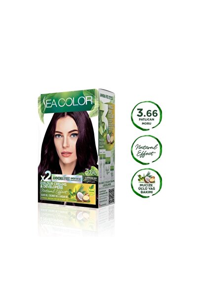 Sea Color Natural Effect Set Boya Amonyaksız 3.66 Patlıcan Moru