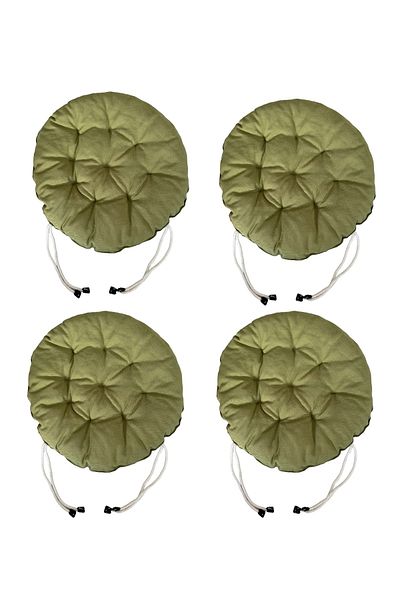 REMEGE 4 PCS 40X40 Cm Round Stool Cushion - Chair Cushion - Pouf Cushion