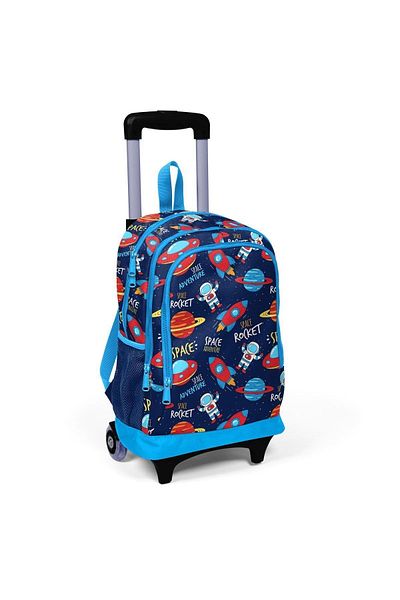Coral High Kids Navy Blue Space Patterned 3-Piece Bag Set with Squeegee SET0123376