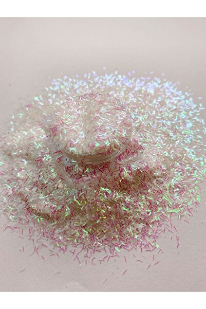 Sirius Hobi Epoksi Reçine Tinsel White Pink Tırnak Makyaj Chunky Glitter 8 gr Hologramlı Sim 2x4gr Kutulu
