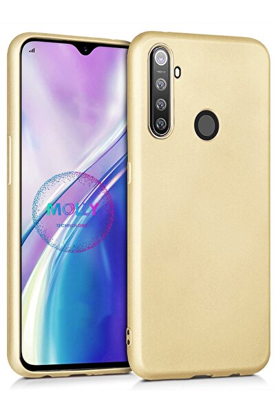 Molly Technology Realme 6i İçin Gold Mat Silikon Kılıf