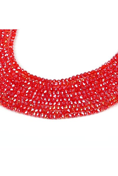 yfhobi 1 DİZİ (40 cm - 130 Adet)- 4 mm YASSI KRİSTAL CAM BONCUK, ŞEFFAF JANJA...