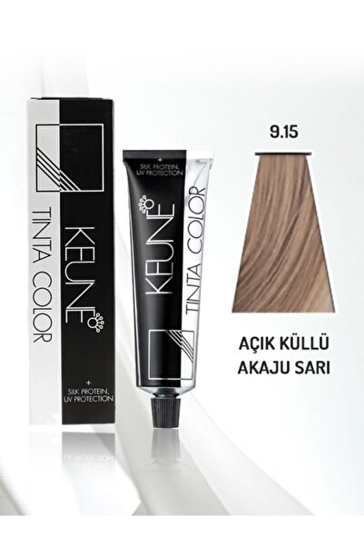 Keune Tinta Color Saç Boyası 60ml | No - 9.15 Çok Açık Küllü Akaju Sarı