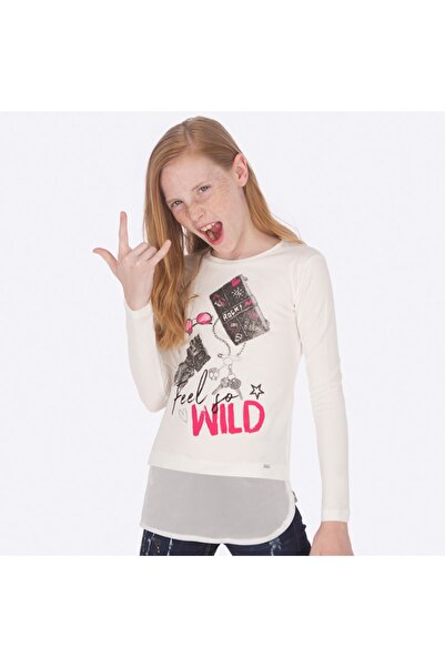 MAYORAL Tulle Detailed T-shirt