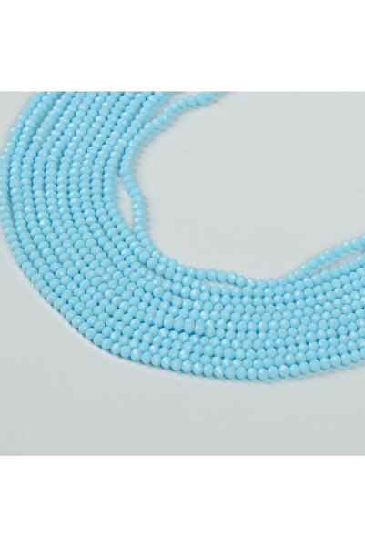 yfhobi 1 DİZİ (40 cm - 130 Adet) - 4 mm YASSI KRİSTAL CAM BONCUK, MAT BEBE MA...