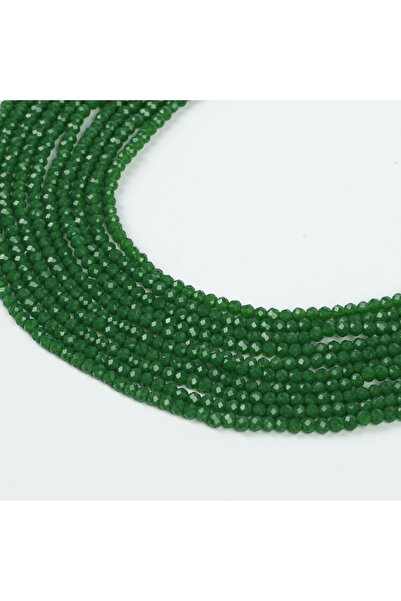 yfhobi 1 DİZİ (40 cm - 130 Adet) - 4 mm YASSI KRİSTAL CAM BONCUK, MAT KOYU YE...