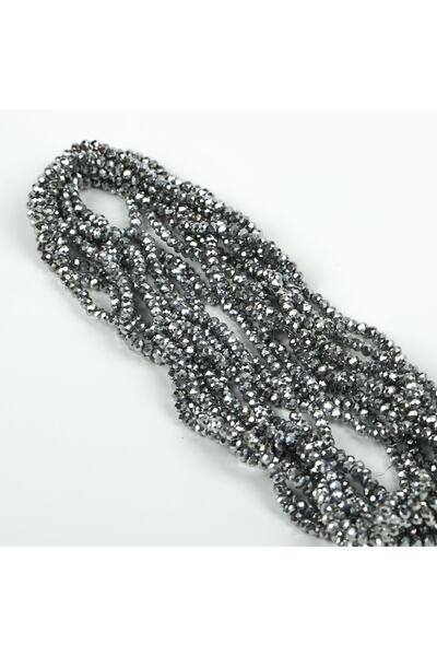 yfhobi 1 DİZİ (40 cm - 130 Adet) - 4 mm YASSI KRİSTAL CAM BONCUK, KAPLAMA JAN...