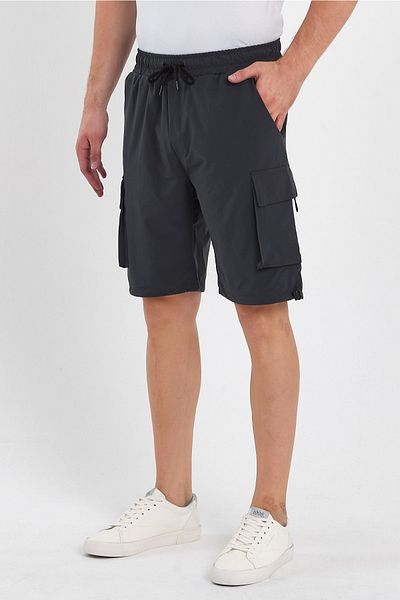 GENIUS STORE Genıus Store Herren-Shorts, Sport-Lycra-Outdoor-Bermuda, Cargo-Tasche, Capri-Sport-Shorts