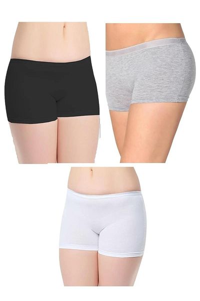 ÇamaşırcımShop Pachet de 6 boxeri simpli 100% bumbac pentru femei