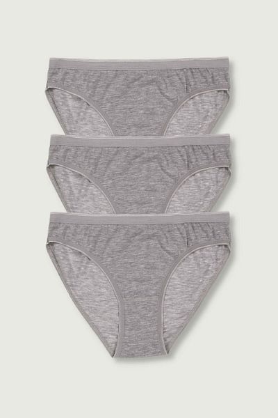 ÇamaşırcımShop Pachet de 3 chiloți bikini 100% bumbac pentru femei