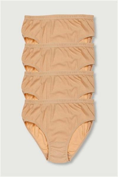 ÇamaşırcımShop 100% Cotton 4 Pack Ribbed Bato High Waist Panties