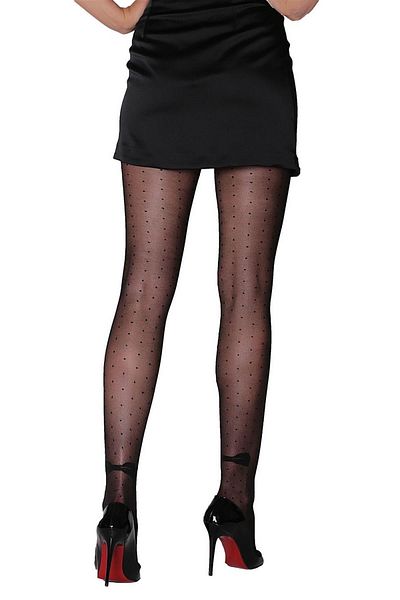 ÇamaşırcımShop Дамски чорапогащи Norma на точки с панделка на глезена