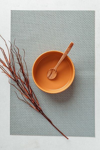 SaltanArt Olive Wood Handmade Wooden Dessert Spoon 15.5 cm