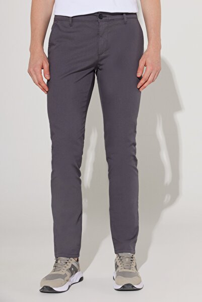 ALTINYILDIZ CLASSICS Pantaloni Dobby, flexibili, confortabili, slim, antracit, pentru bărbați