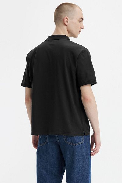 Levi's Pánské pohodlné černé tričko Polo Neck - A6735-0011