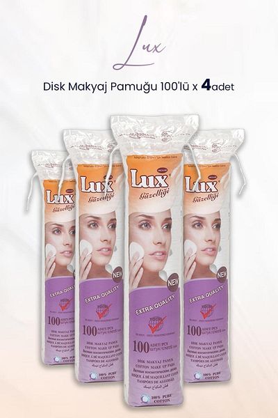LUX Disc Makeup Cotton 100pcs x 4 Pieces