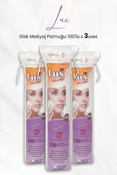 LUX Disc Makeup Cotton 100pcs x 3 Pieces