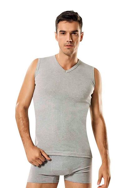 ÇamaşırcımShop Silver 4011 V-Neck Zero Sleeve Men's Tank Top