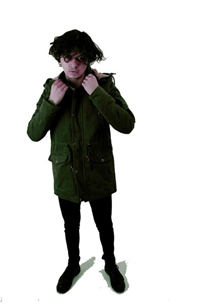 alaska the last frontier Slim Fit Removable Hooded Gabardine Long Parka Coat