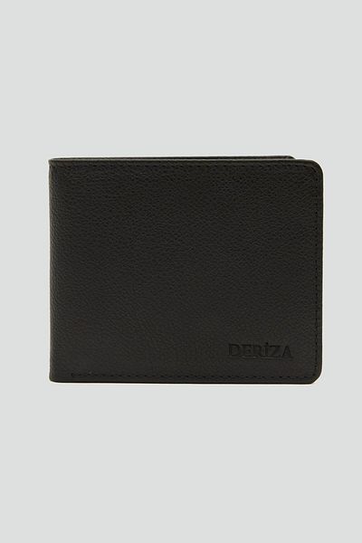Deriza Ανδρικό πορτοφόλι Loris Real Leather Μαύρο