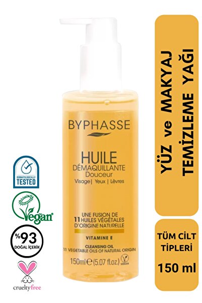 BYPHASSE Yüz ve Makyaj Temizleme Yağı Tüm Cilt Tipleri 150ml
